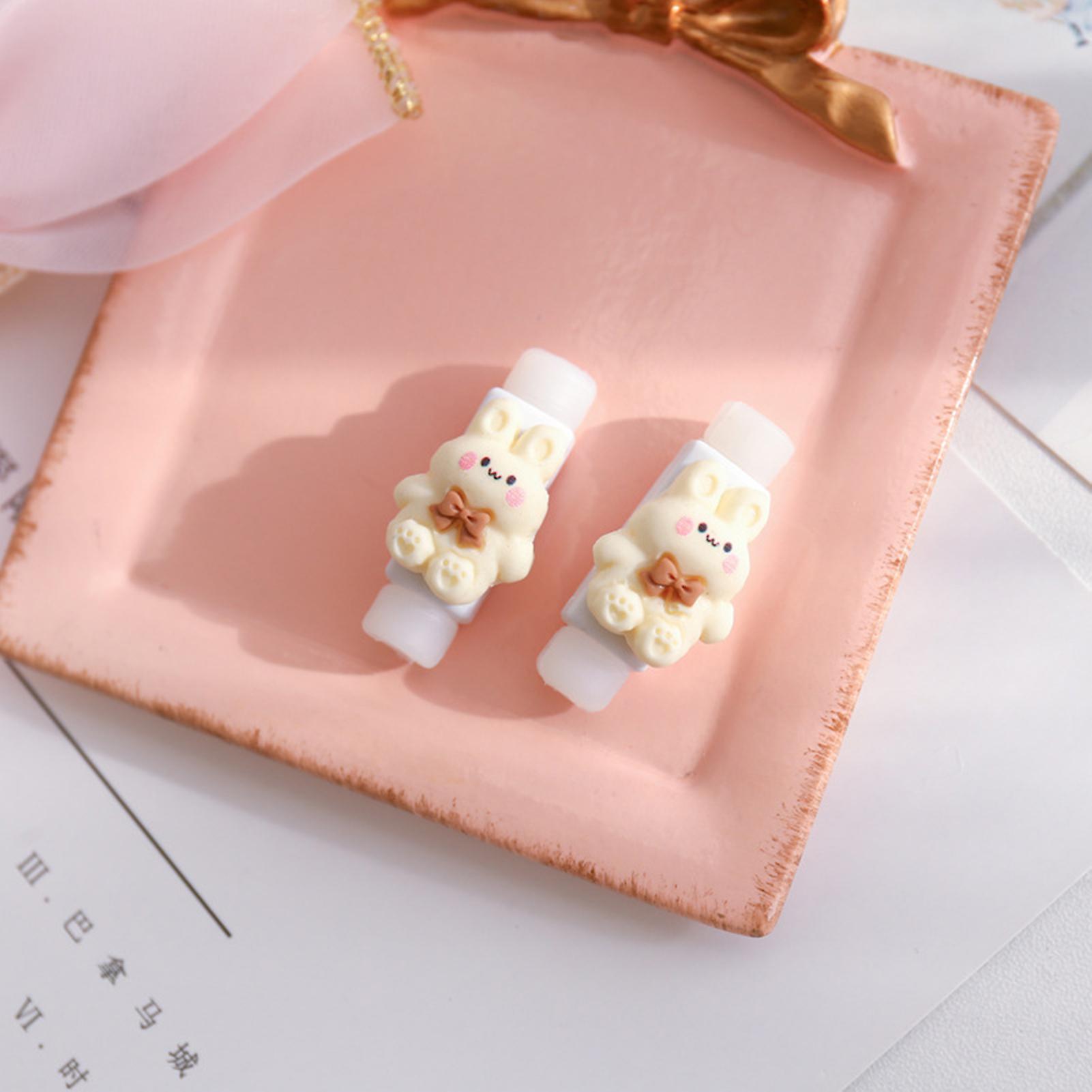 USB Cable Protector Cartoon Cute Phone Charging Cable Earphone Protective Case Accessories White Rabbit