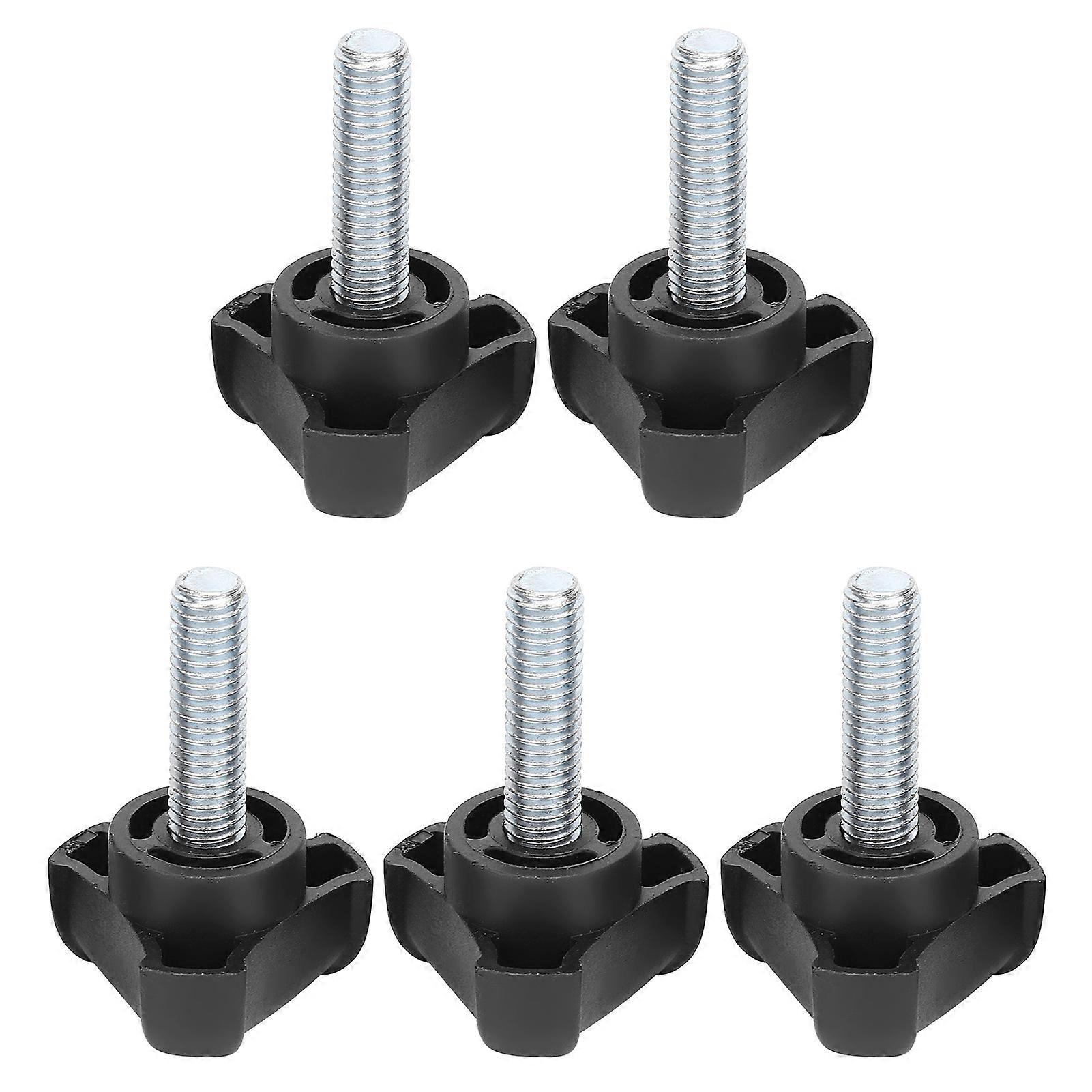 5Pcs M8 28mm Tightening Screw ABS Plastic Triangular Shape Head Hand Knob Screw Fastener