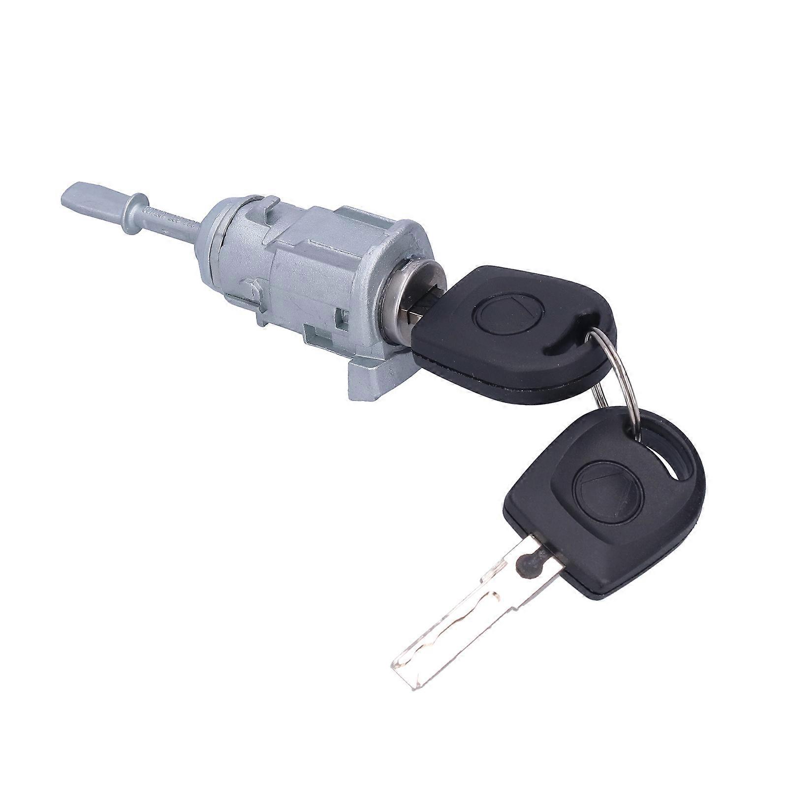 Door Lock Cylinder with 2 Keys Door Lock Cylinderfor Fabia I Replacement Fit for Bora 1J2 1J6 1997-2005