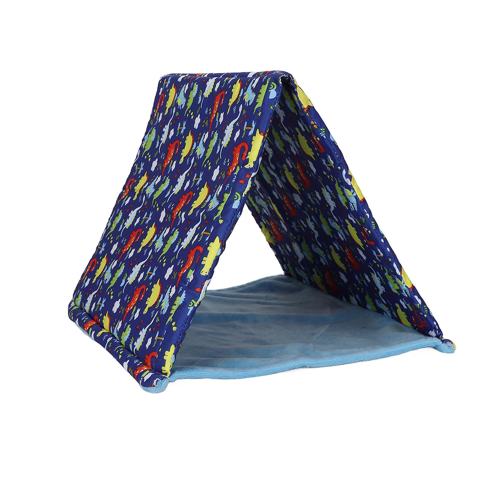 Reptile Sleeping Bed, Soft Warm Machine Washable Cartoon Pattern Hideout Tent for Lizard, Bearded Dragon, Guinea Pig