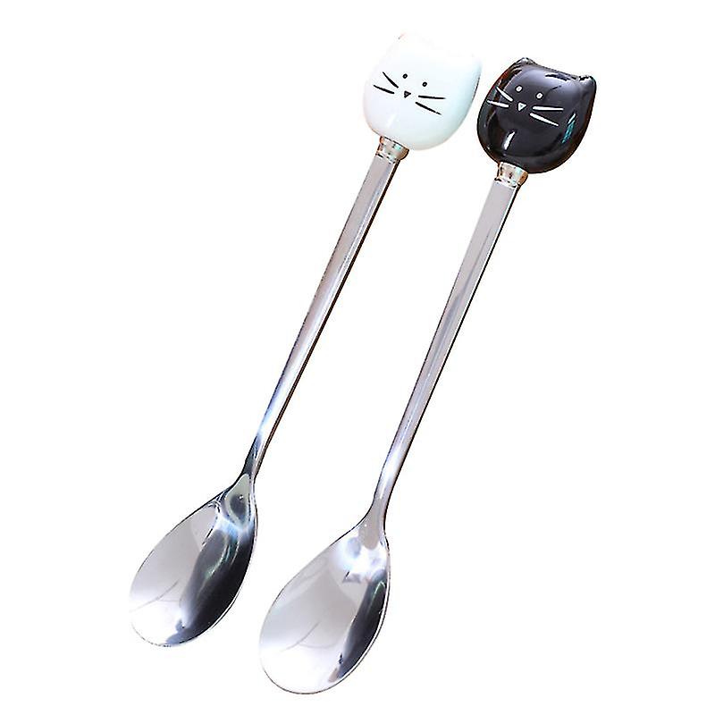 1pcs Ceramic And Stainless Steel Spoon