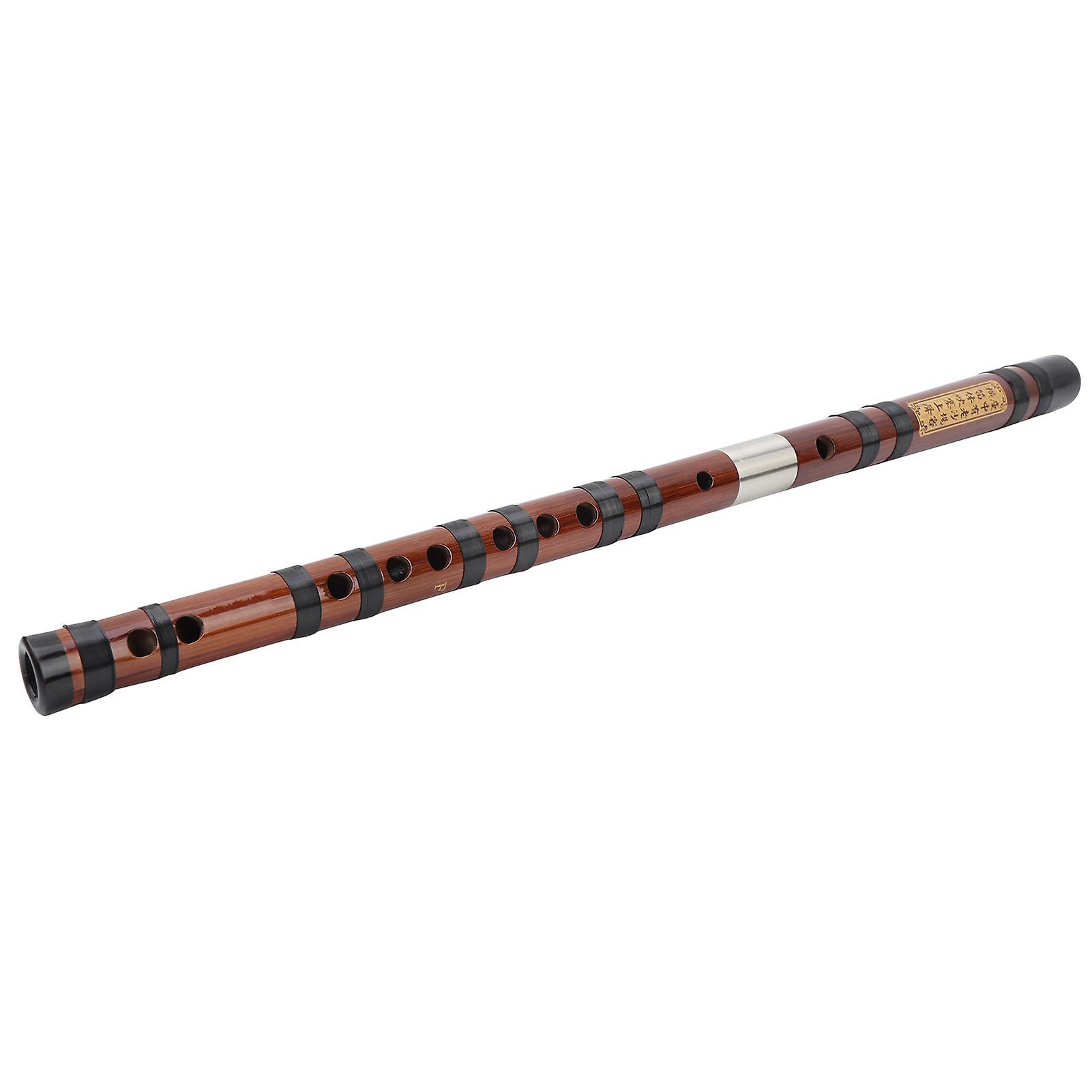 Professional F-Key Bamboo Flute with Resin Inlay & Storage Box