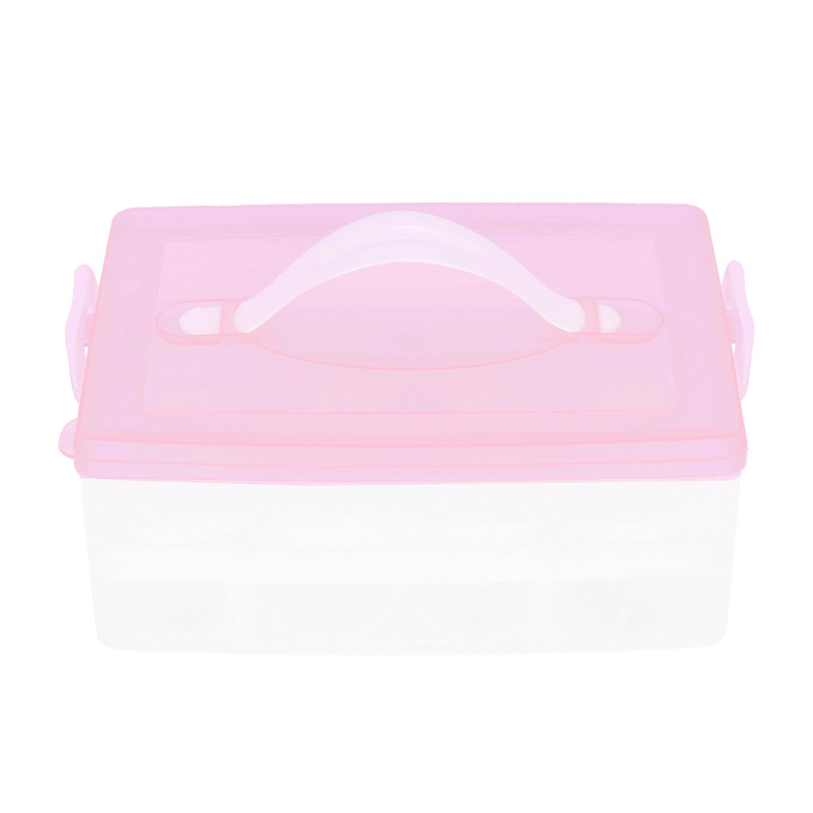 24 Grid Egg Storage Box Pink Plastic Crashworthy Portable Egg Protection Container