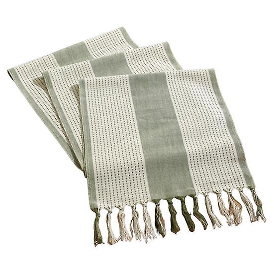Table Runner Stripe Pattern Decor Bohemian Style Decoration Tassel Tablecloth Home