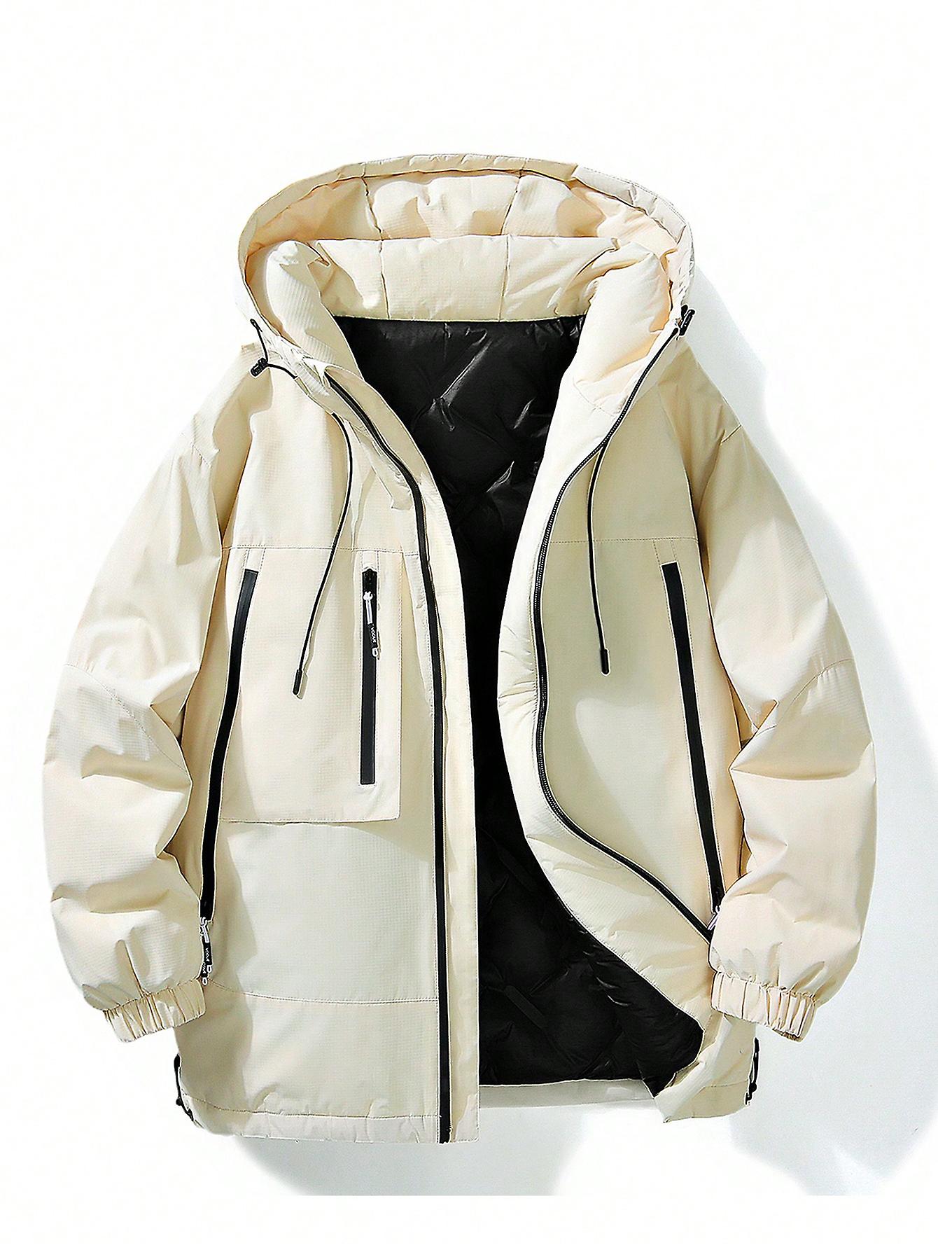 Men Zip Up Hooded Down Coat