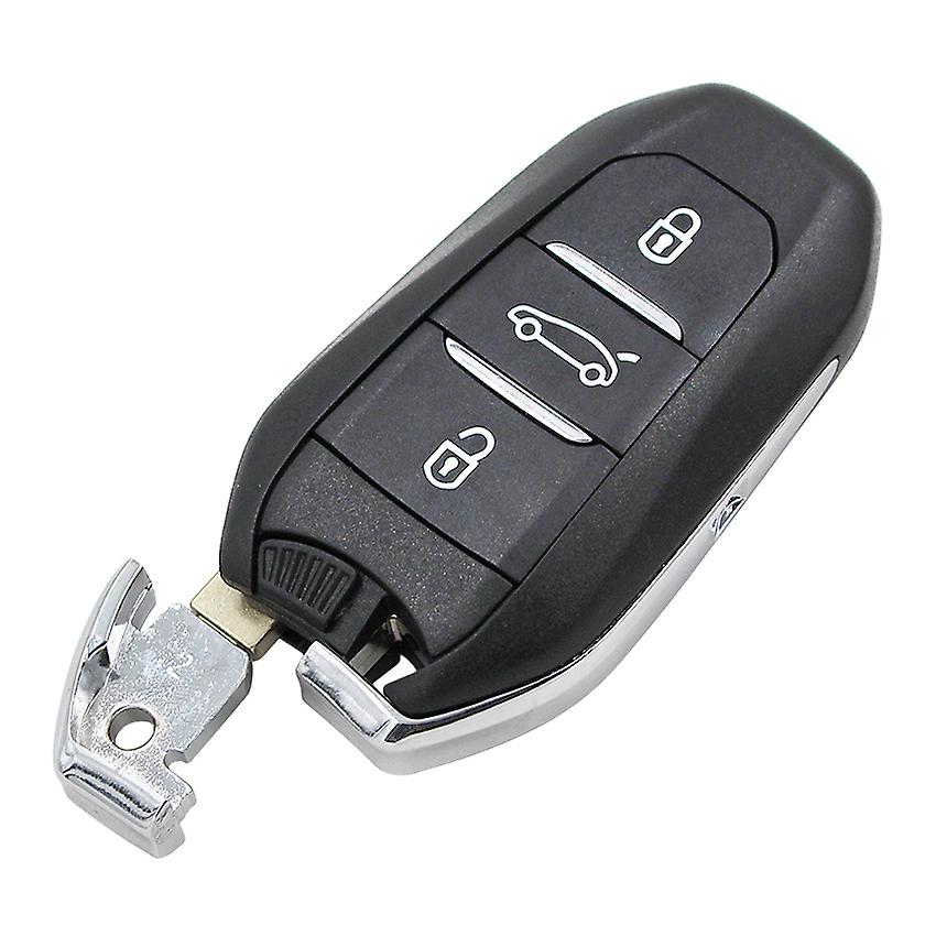 Portachiavi In Pelle Per Peugeot 3008, 208, 308, 508, 408, 2008 – Custodia Morbida A 3 Pulsanti – Protezione Antigraffio