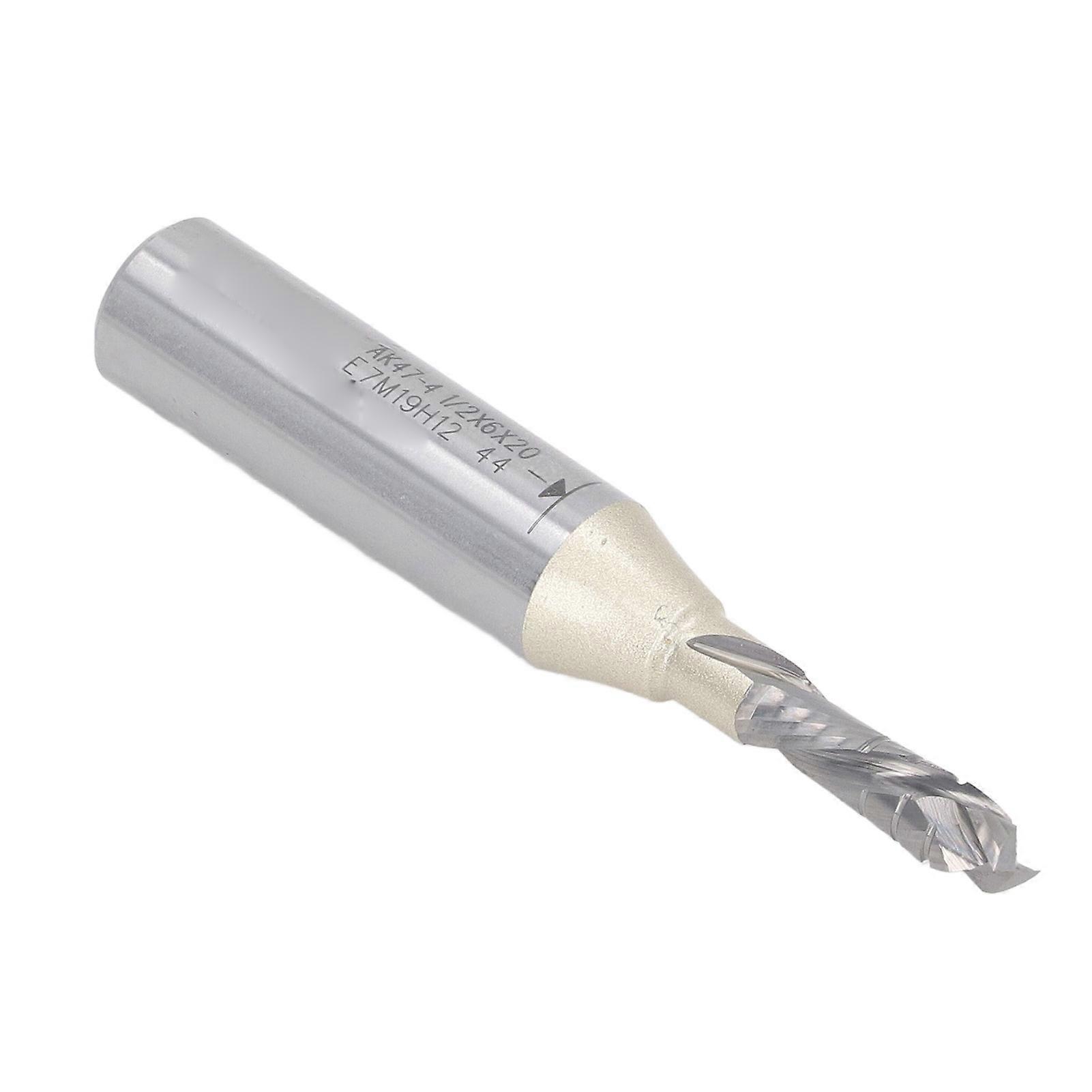 Cutting Bit 1/2in 2 Slot Router Drill Rotary Tool Tungsten Steel CNC Woodworking Cutter Tool