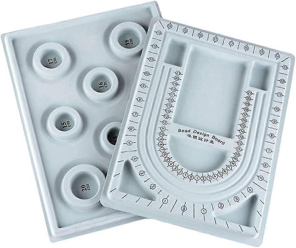 Beads Design Board DIY Dial Plate Plate for Jewelry Beading Necklace Bracelet Making Design Tray 2 PCS