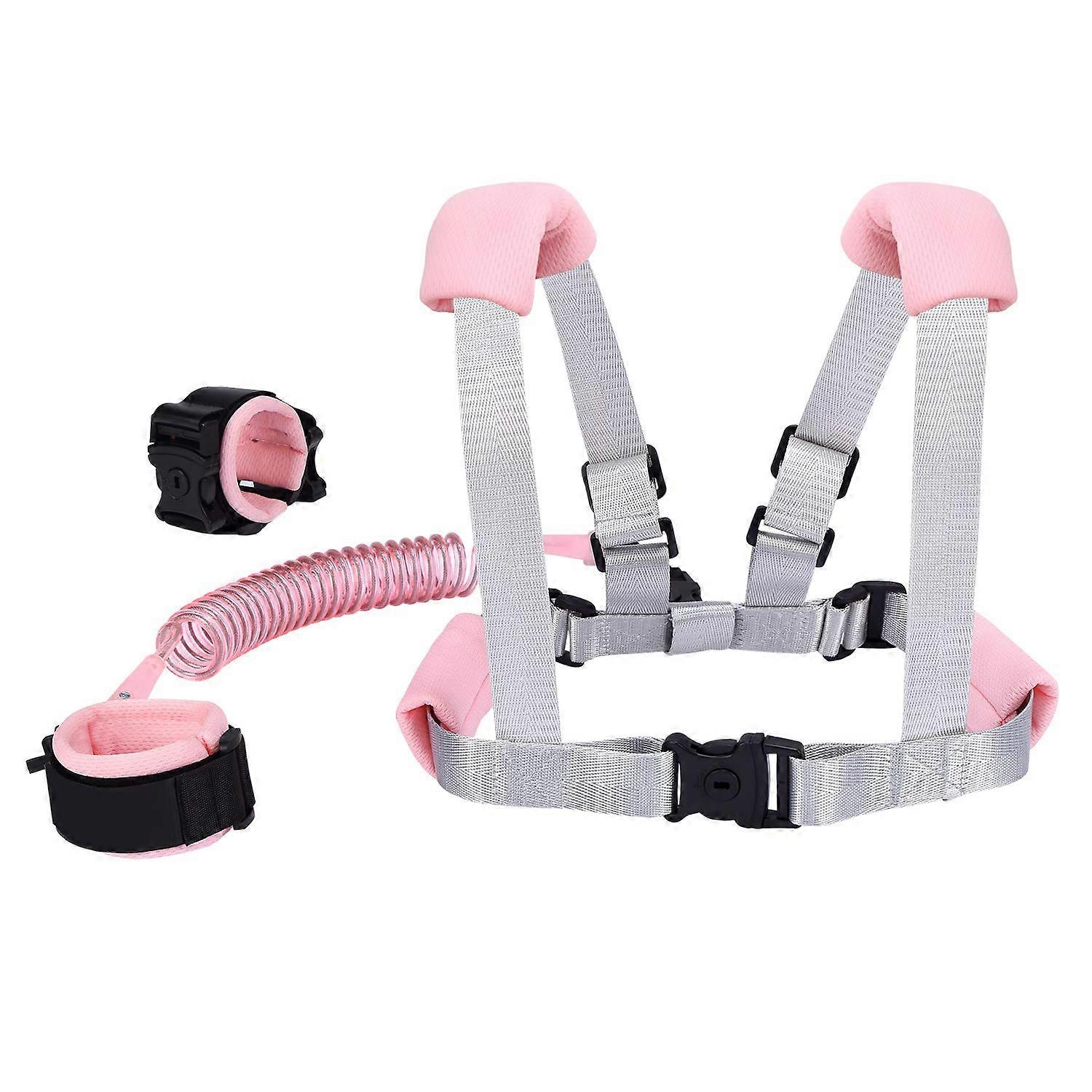 2 in 1 Toddler Leash - Anti-Lost Wrist Strap - Toddler Chest Strap Infant Leash Toddler Leash For Toddler Kids Leash - Open Without Key