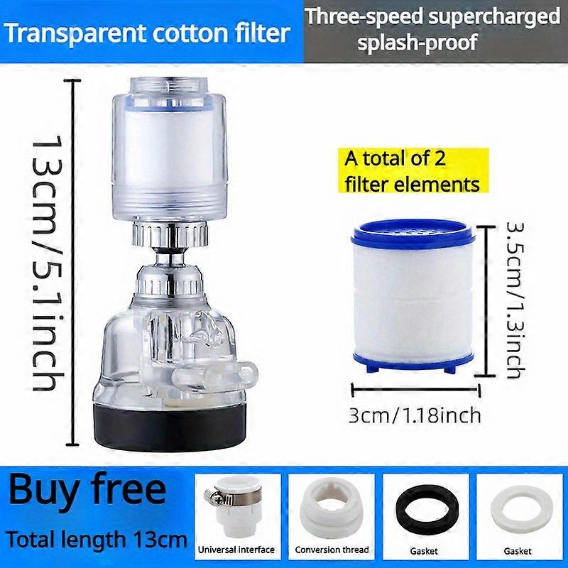 節水蛇口フィルター - 高度な浄化システム、ユニバーサルブースター、豪華なシャワーバブラー、スプラッシュヘッド、キッチン用の拡張エクステンダー