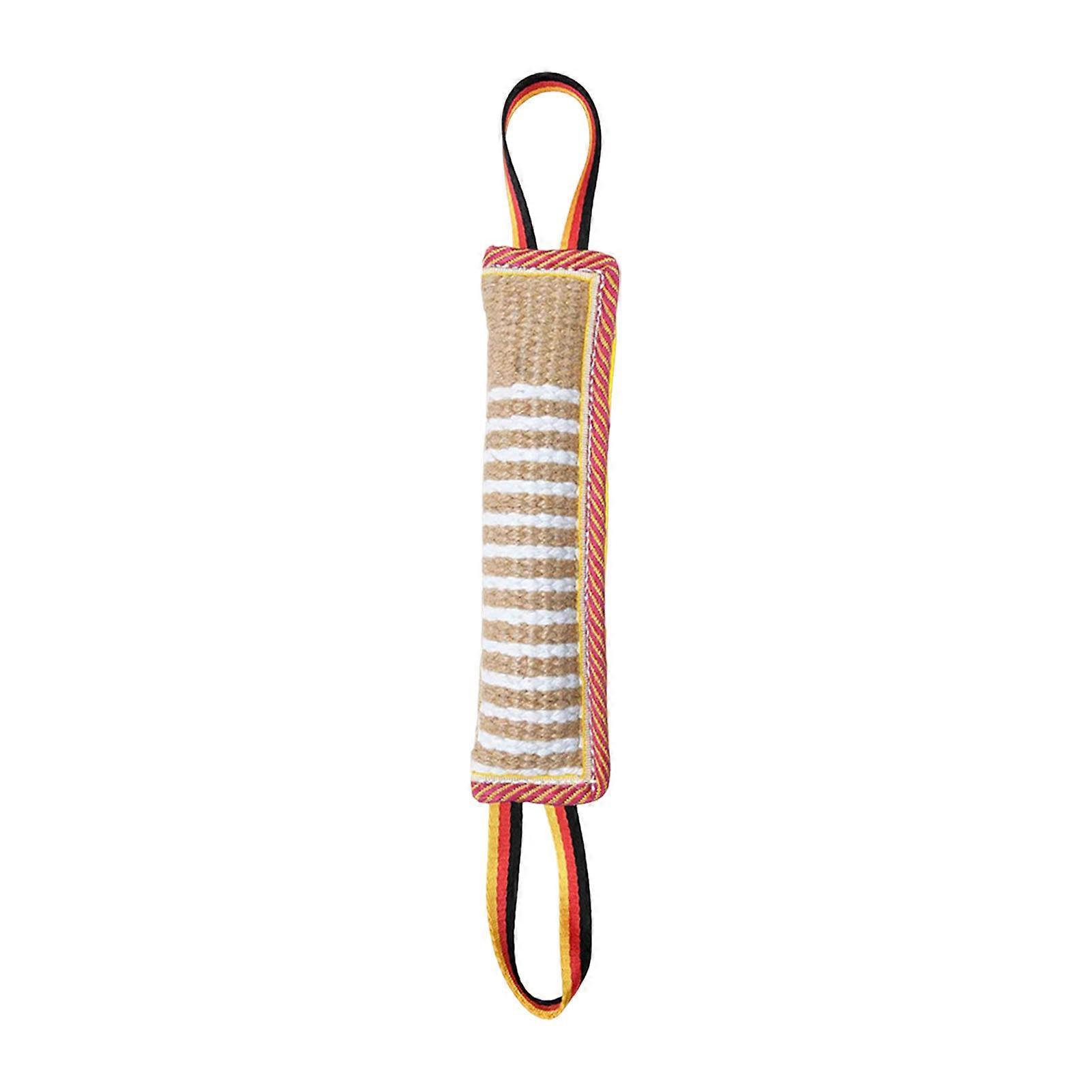 Dog Tug Toy Dog Tough Jute Bite Pillow Training Equipment Linen Interactive Tug Toy Large Dogs Reward Exercise Tool