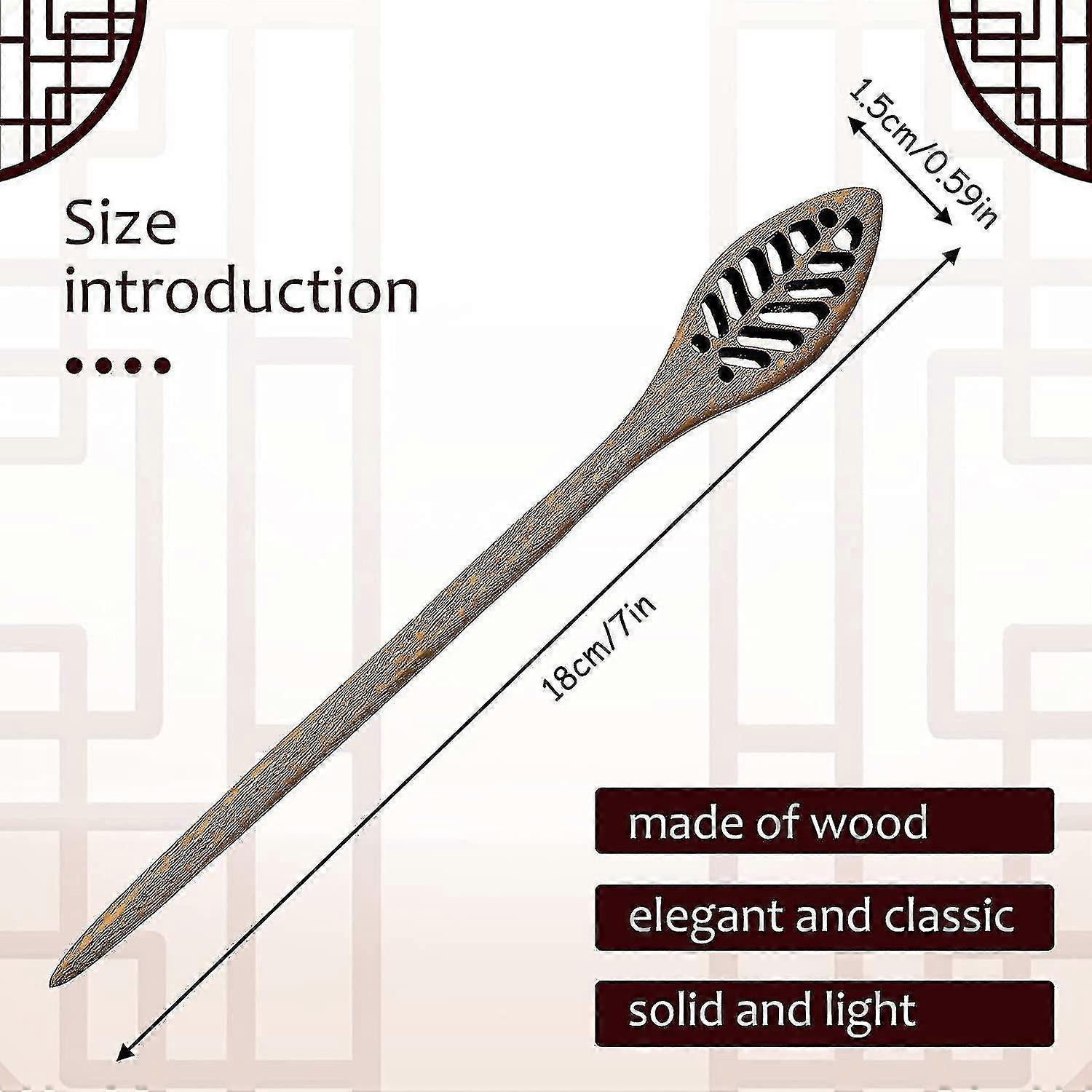 8 stycken japanska hårpinnar i trä