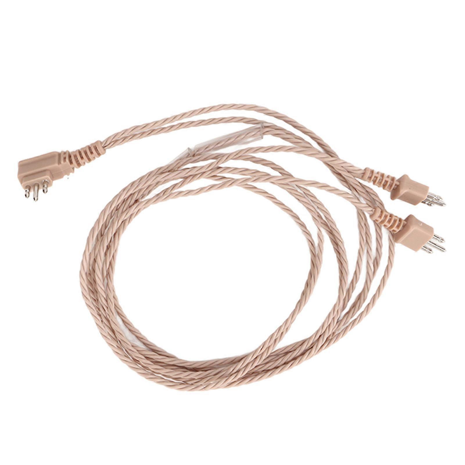 5pcs 3 Pin Core Bte Hearing Device Cable Pocket Sound Amplifier Replacement Cord