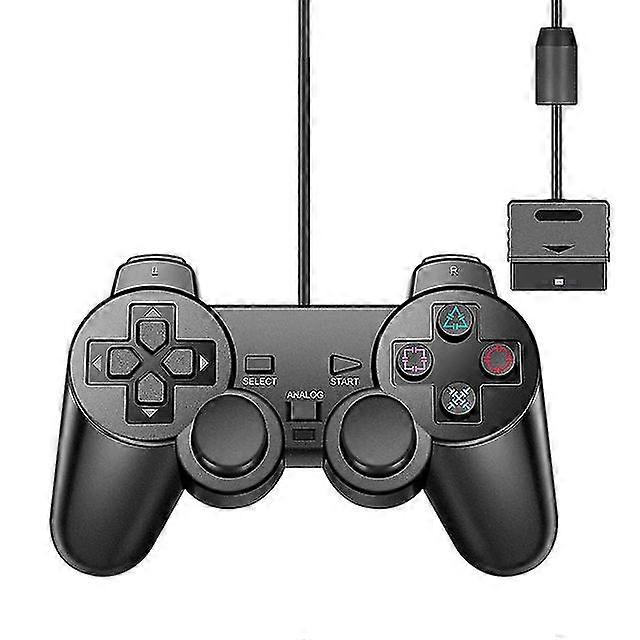 Controller for PS2 Wired Controller for Sony Playstation PS2 with Dual Vibration USB Wired Joystick Joypad Video Games