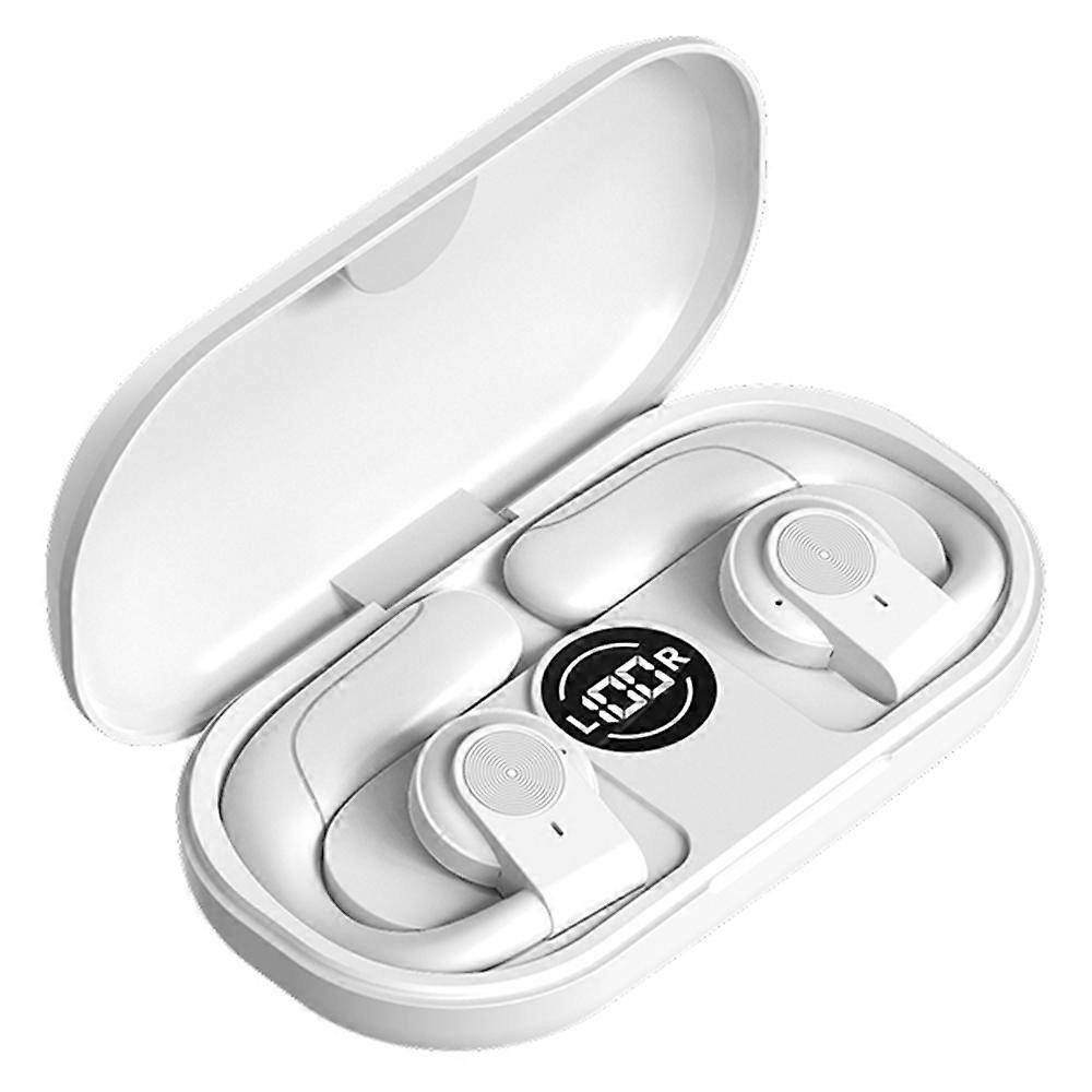 GT01 Bone Conduction Headphone Touch Control Earphone Bluetooth Earhooks Headset - White