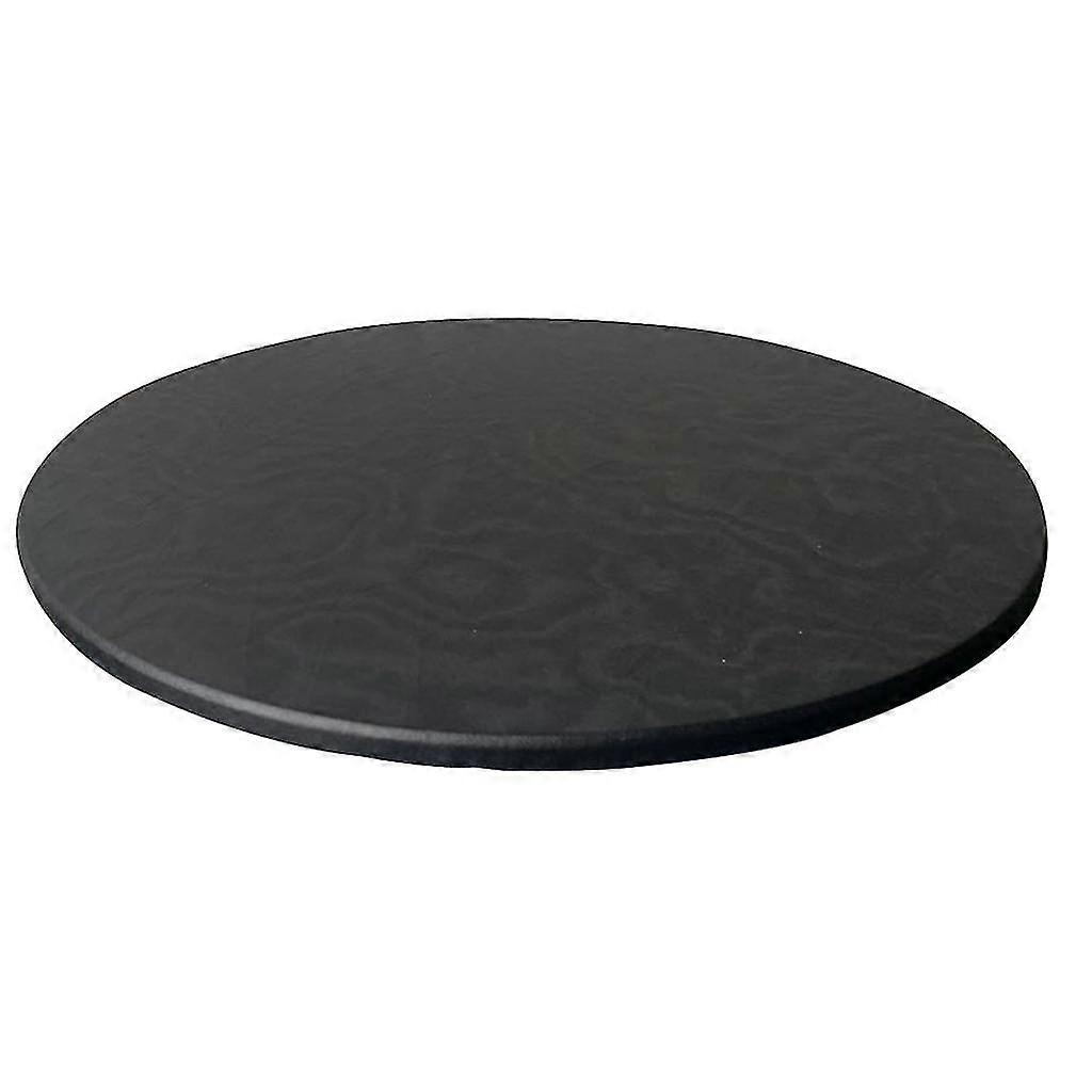 مفرش طاولة دائري مقاوم للماء ومضاد للانزلاق، غطاء طاولة من القماش 120 سم، أسود