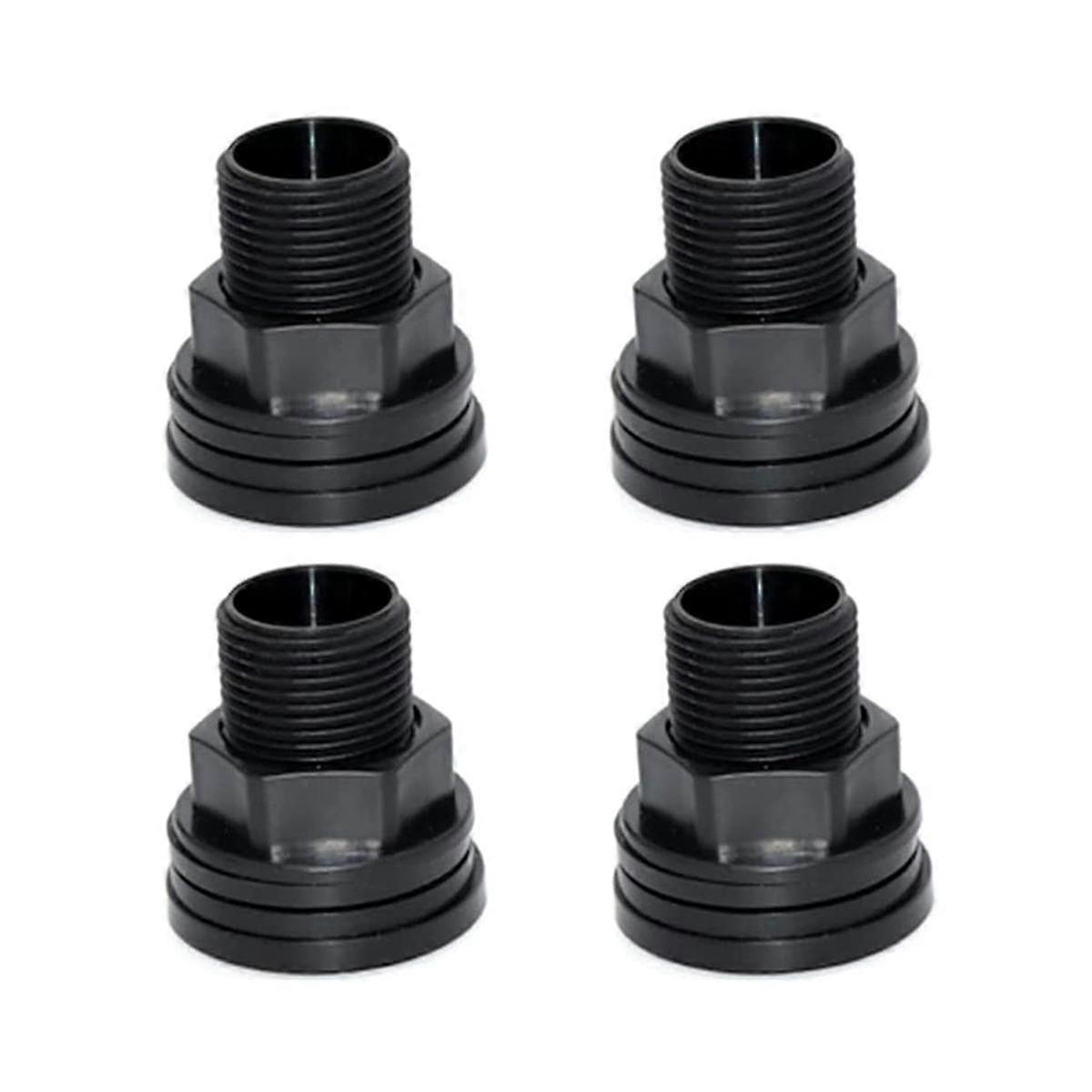 PVC Bulkhead Fitting Double Threaded Bulkhead Water Tank Connector for Rain Barrels Aquariums Water