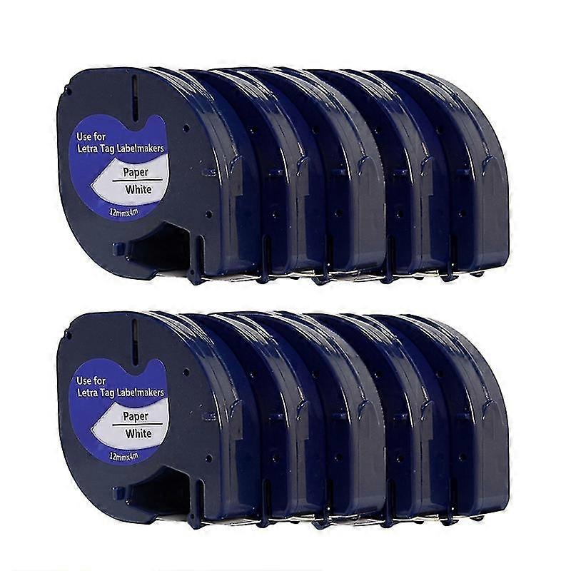 12mm 91200 Paper Tape For Dymo- Letratag Lt-110t Qx 50 Xr Xm Lt-100t Label Maker