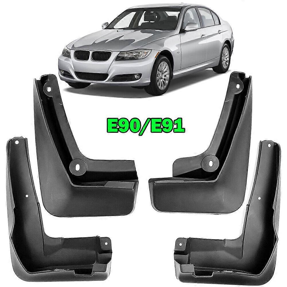 4pcs Set For BMW 3 Series E90 4dr E91 Facelift Mud Flaps Splash Guards Mudguards