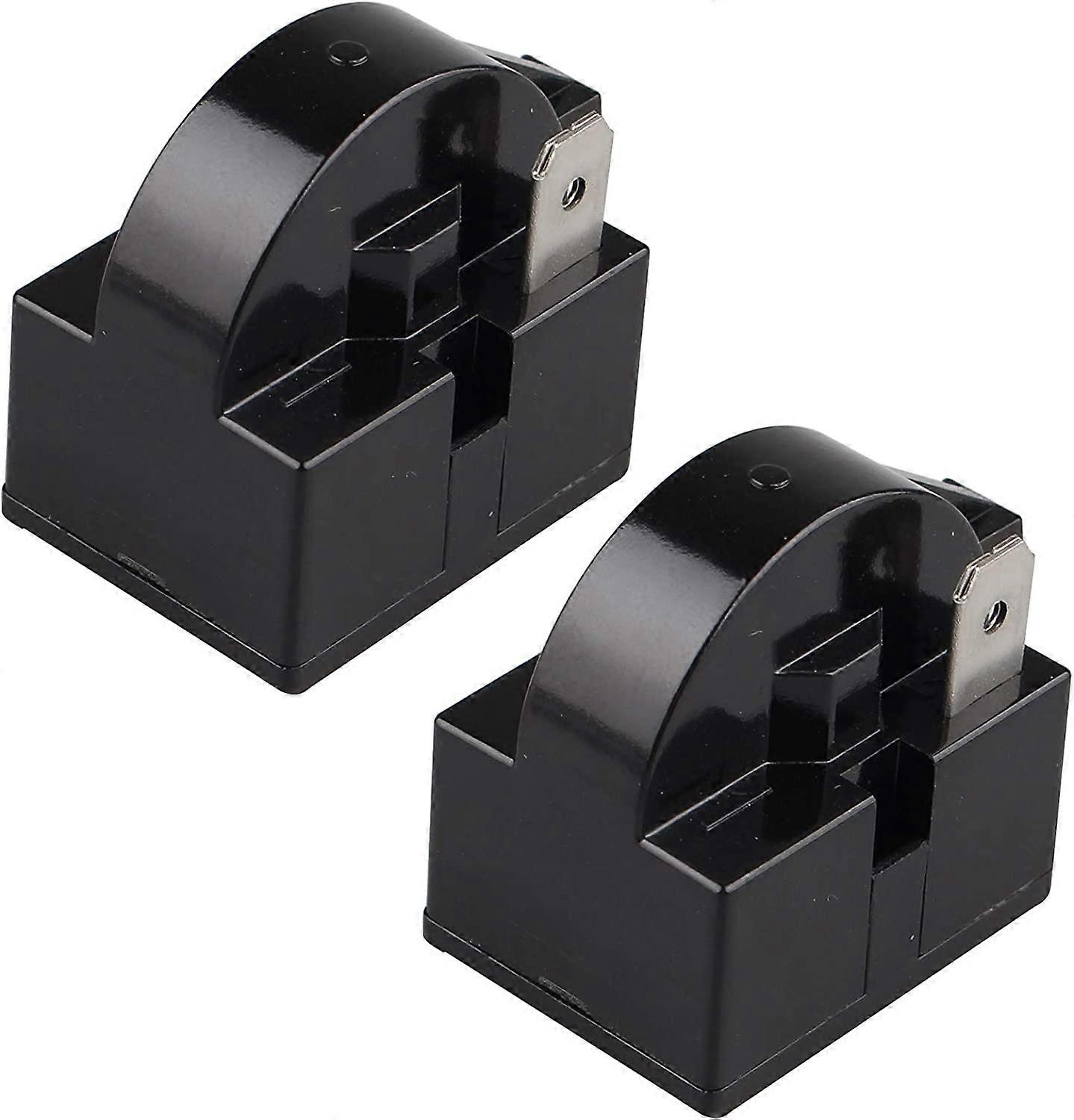2 Pack 15 Ohm 220V Single Pin PTC Starter Relay for Fridge Freezer and Compressor Black