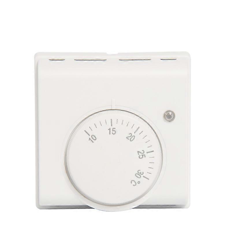 Room Thermostat Mechanical Temperature Controller Thermostat Switch for Central Air Conditioning New, 220V, White1 piece