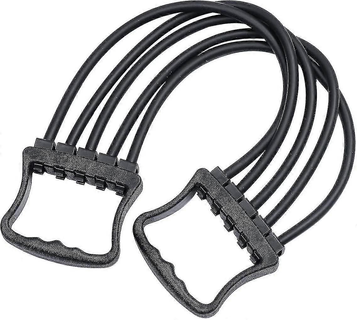 Chest Expander Removable Spring Exerciser Arm Anti-pull Band Tension Rope (black) (1pcs)