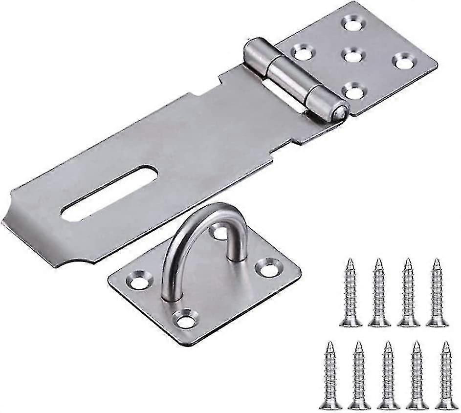 قفل مشبك ، مزلاج باب من الفولاذ المقاوم للصدأ مع مشبك و 10 مسامير باب الصيد جيد