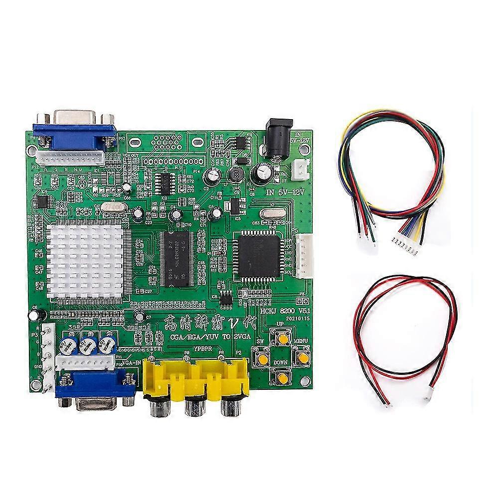 Game Rgb///cga To Vga Output Hd Video Converter Board For Game Monitor To Crt Lcd Pdp Projector