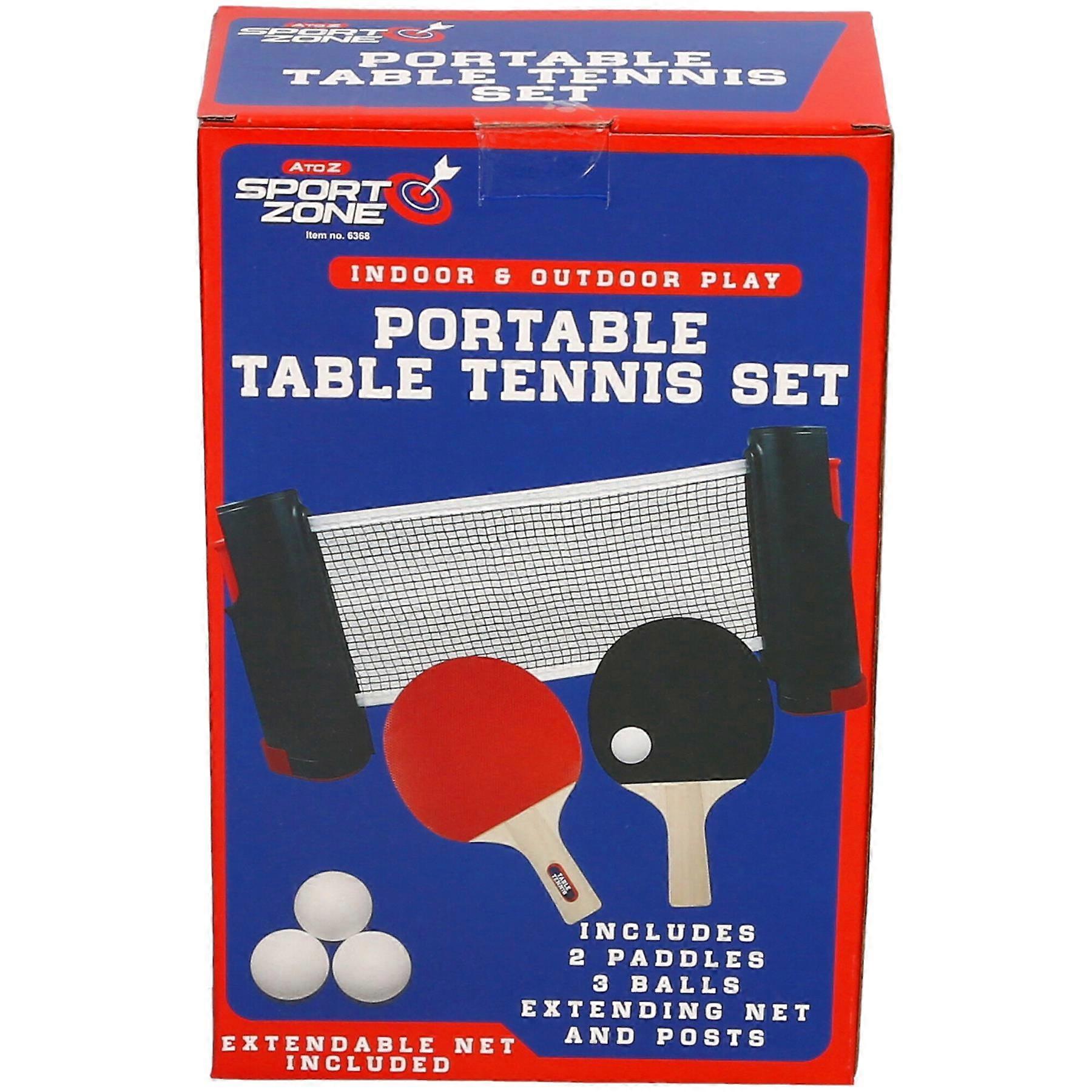 A2Z Portable Table Tennis Set 3 Ping Pong Balls Compact Storage