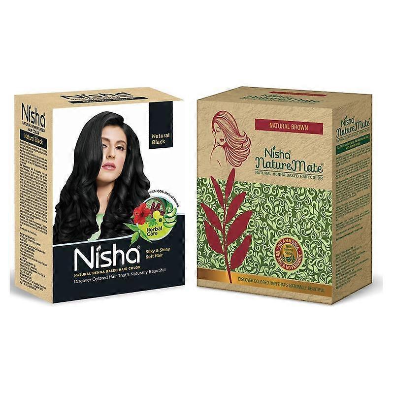 Nisha Henna Based Hair Color Dye Set Pack of 2