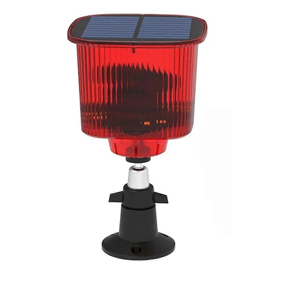 Solar Powered Alarm Light Bird Animal Repllent Motion Sensor Detector Siren Strobe for Home Orchard