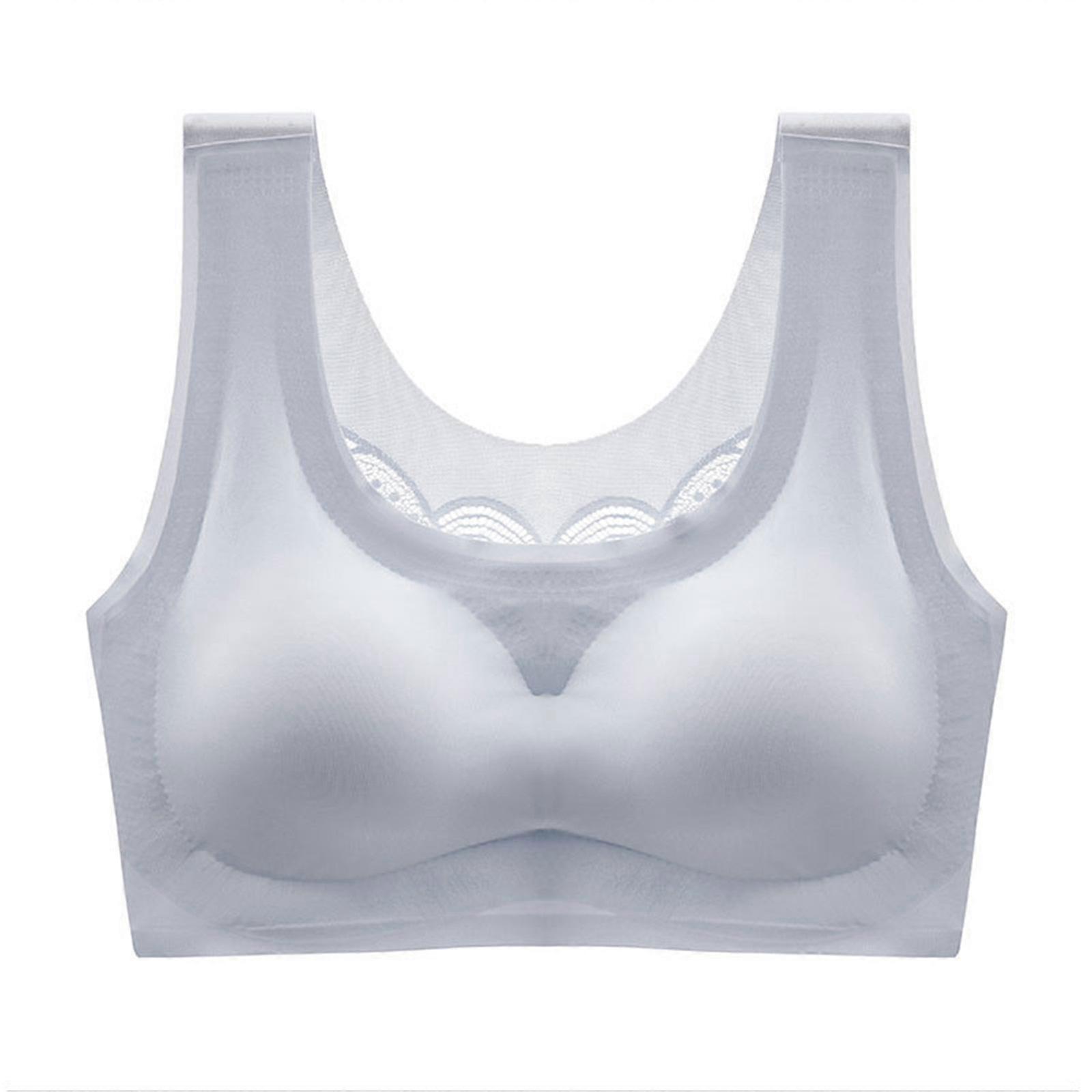 Butterfly Plus Size Ice Silk Bra Seamless with Removable Pads Fashionable for Women Girl