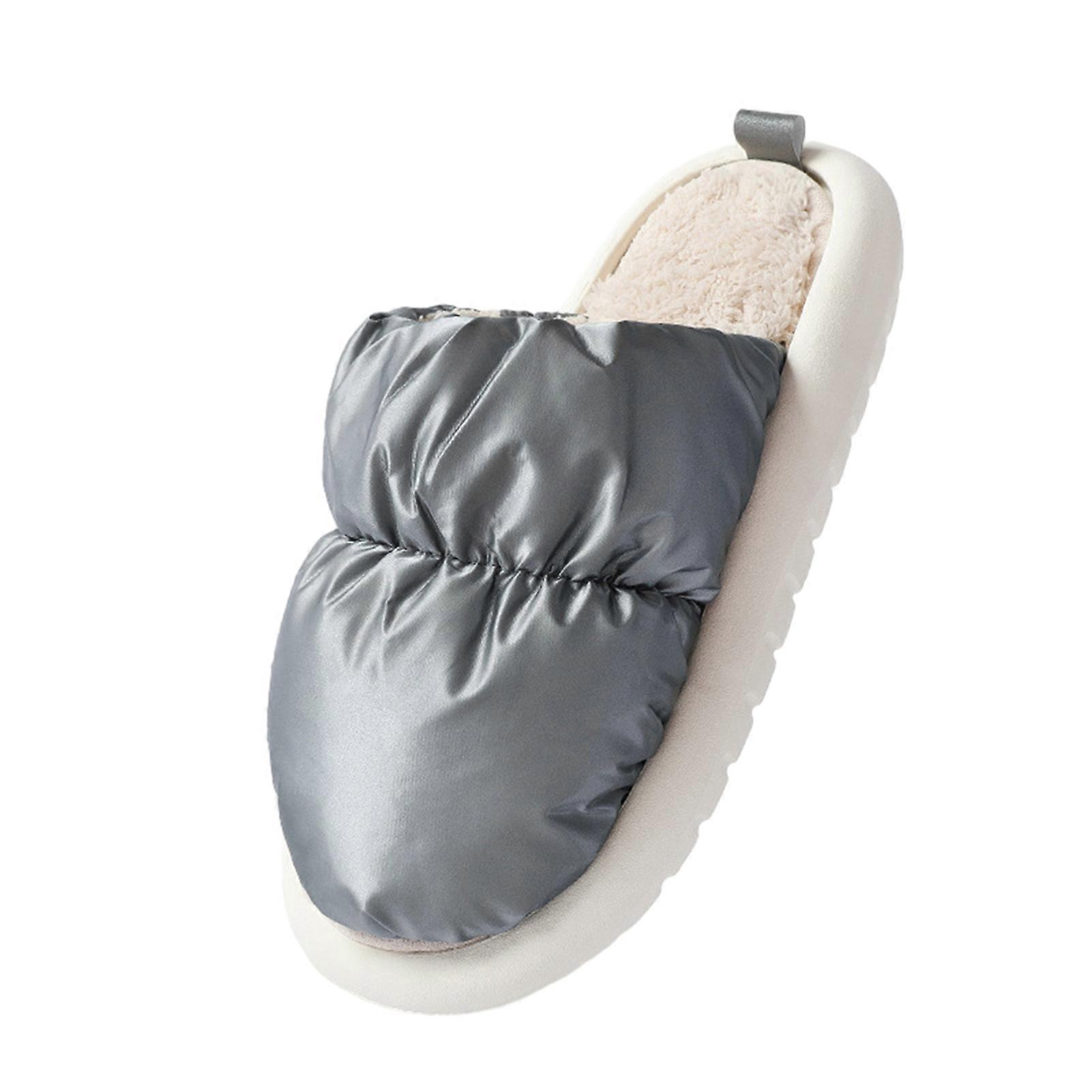 Detachable Washable Plush Slipper for Men Comfy Thicken Thermal Shoes for Indoor Home