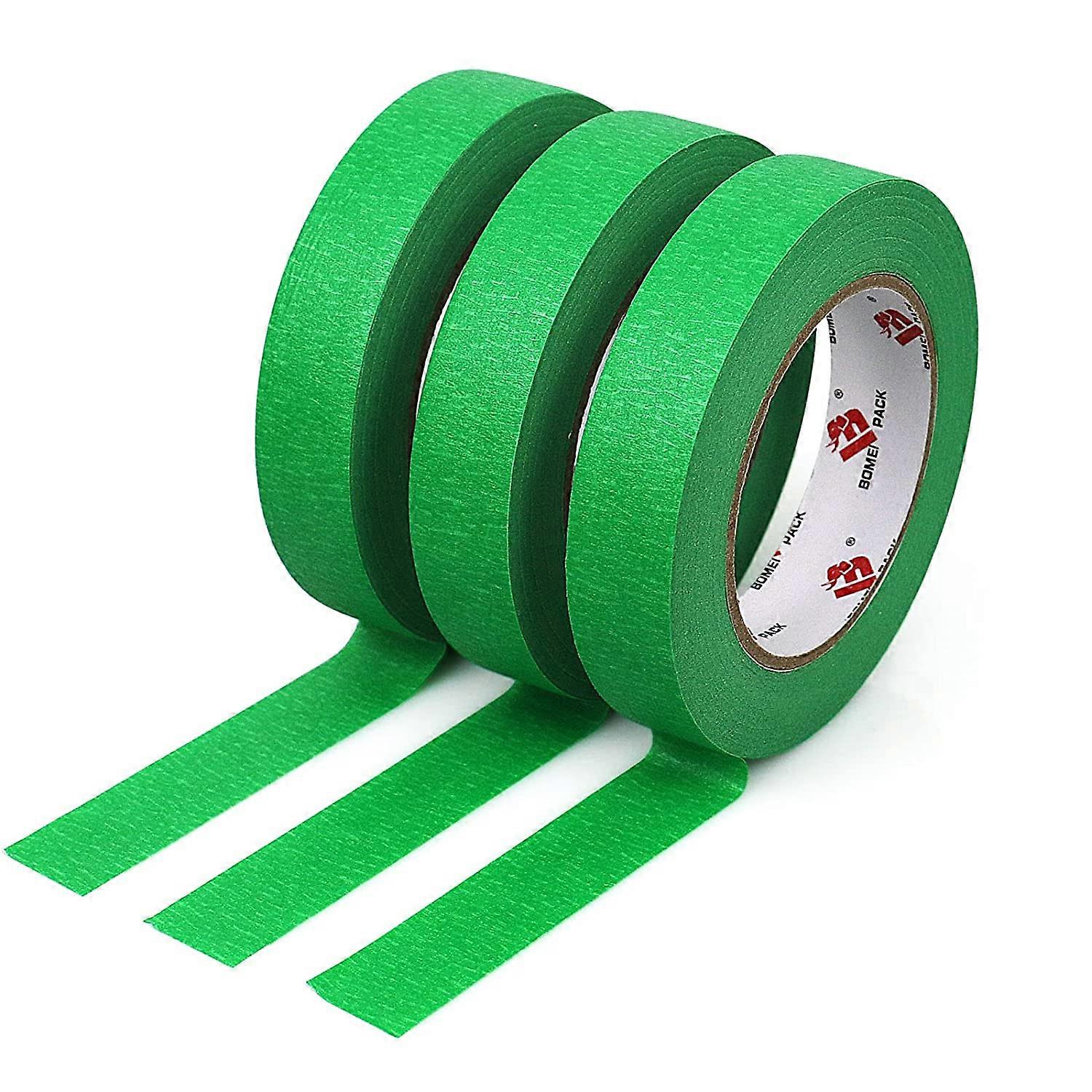 Professional Painters Tape 20mm x 50m (3-Pack) Painters Masking Tape Bulk Residue-Free and Artisan Grade Wall Trim Tape