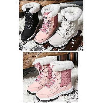 Boojoy Stivali Invernali Da Neve Impermeabili – Uomo E Donna, Fodera In Pelliccia, Colore Rosso, Taglia 42