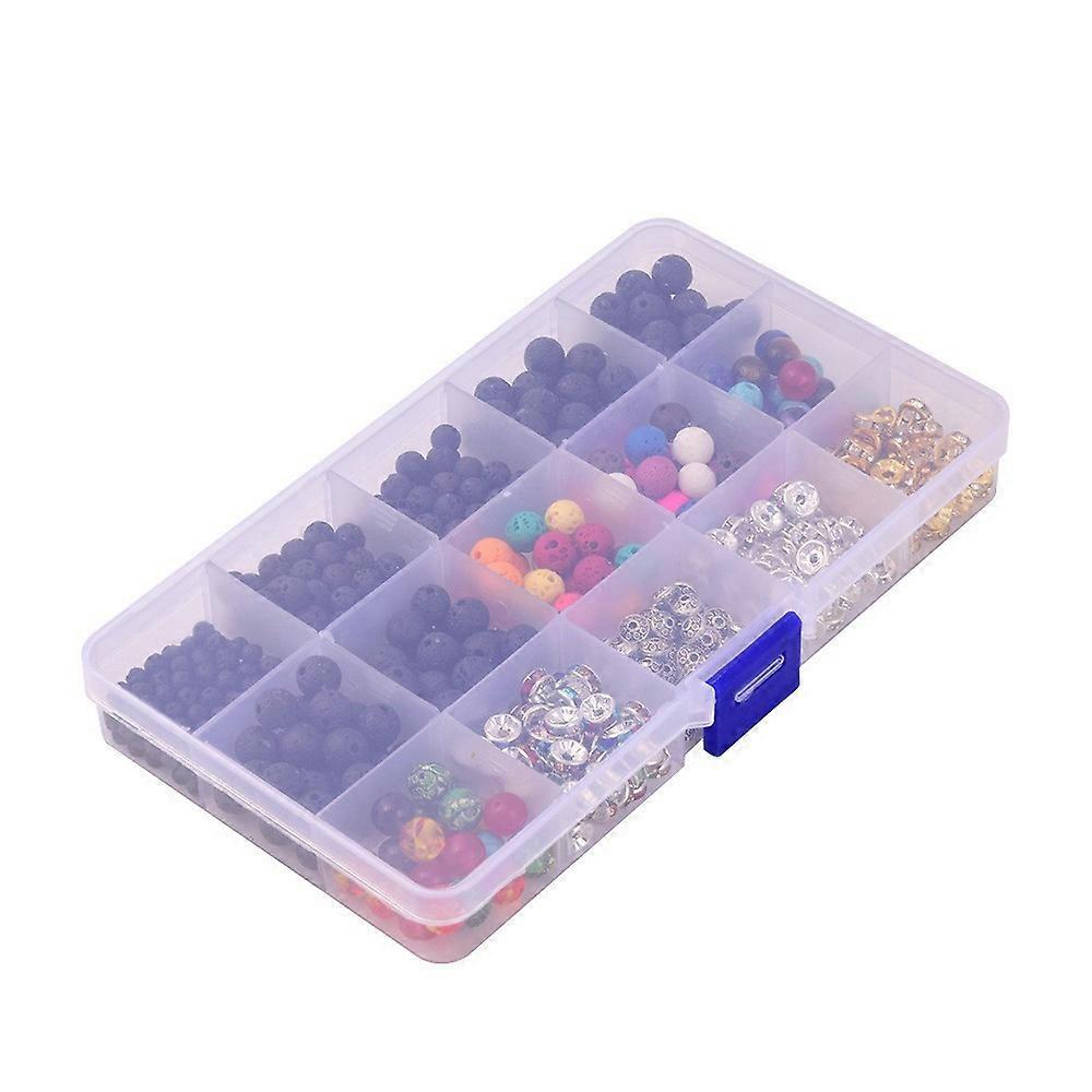 721pcs Lava Beads Stone Kits With 8mm Chakra Beads Natural Stone Beads And Spacers Beads Bracelet Elastic String For Diffuse Essential Oils