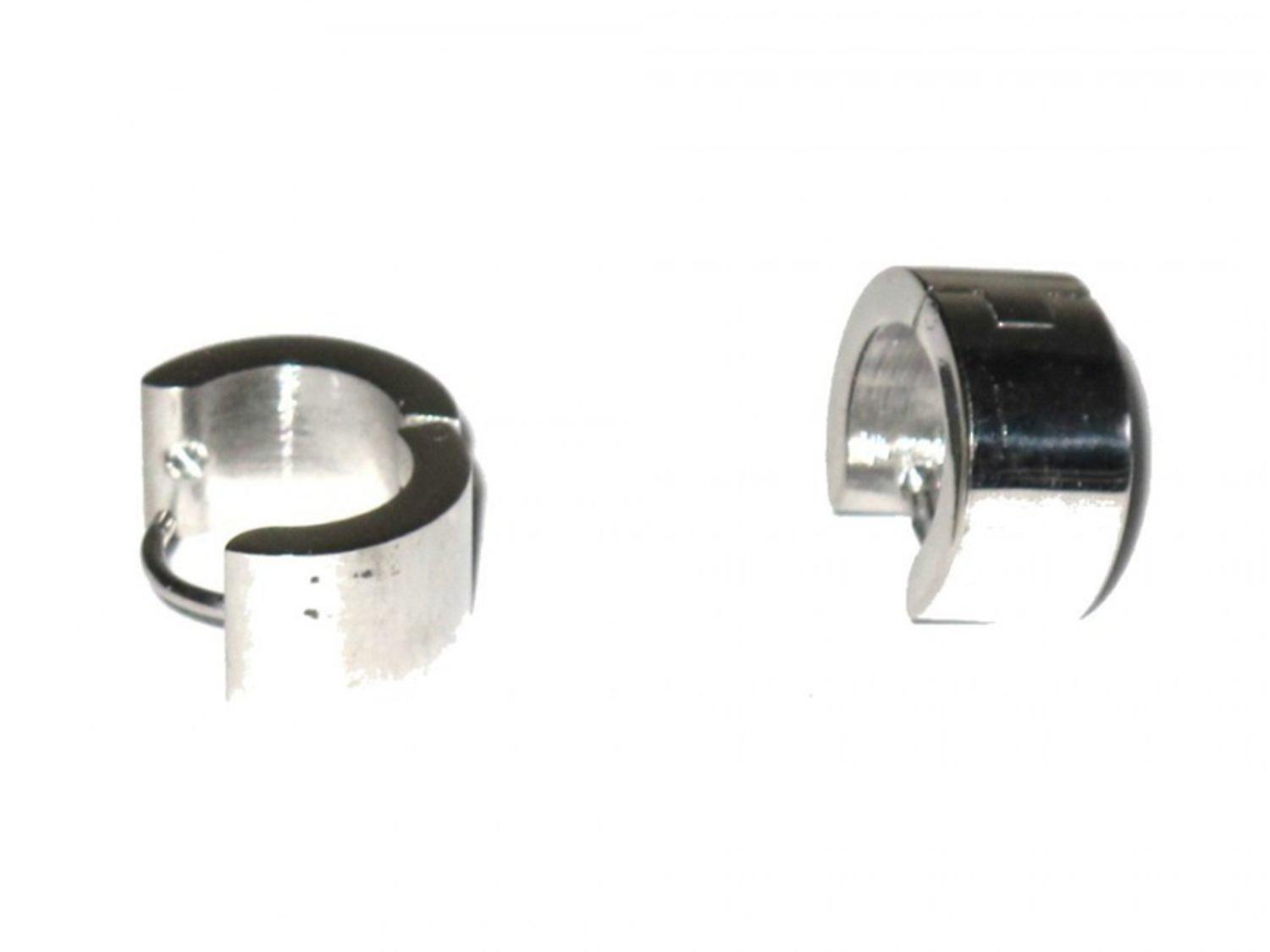 Steel ring earrings shiny 