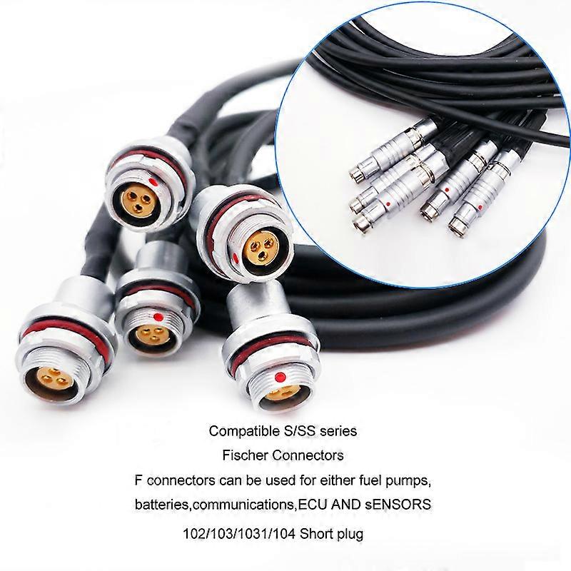 Fast Fischer 102/103/1031/104 Short plug IP67 SS DBPU 2/3/4/5/6/8/12/19Pins Metal Aviation IP 67 Connector