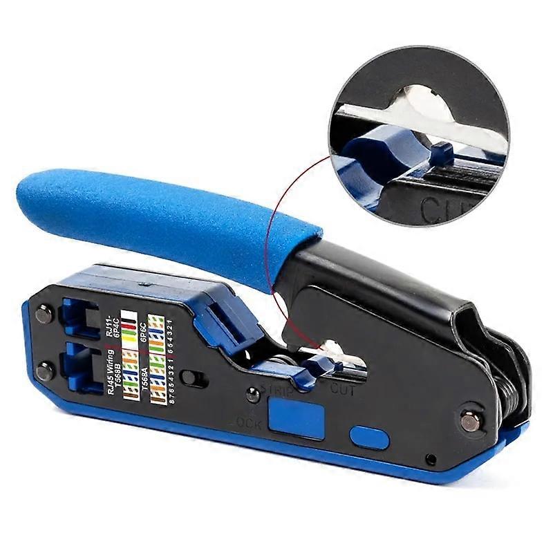 Rj45 Tool Network Crimper Cable Stripping Plier Stripper for Rj45 Cat6 Cat5E Cat5 Rj11 Rj12 Connector Ethernet Cable Cutter