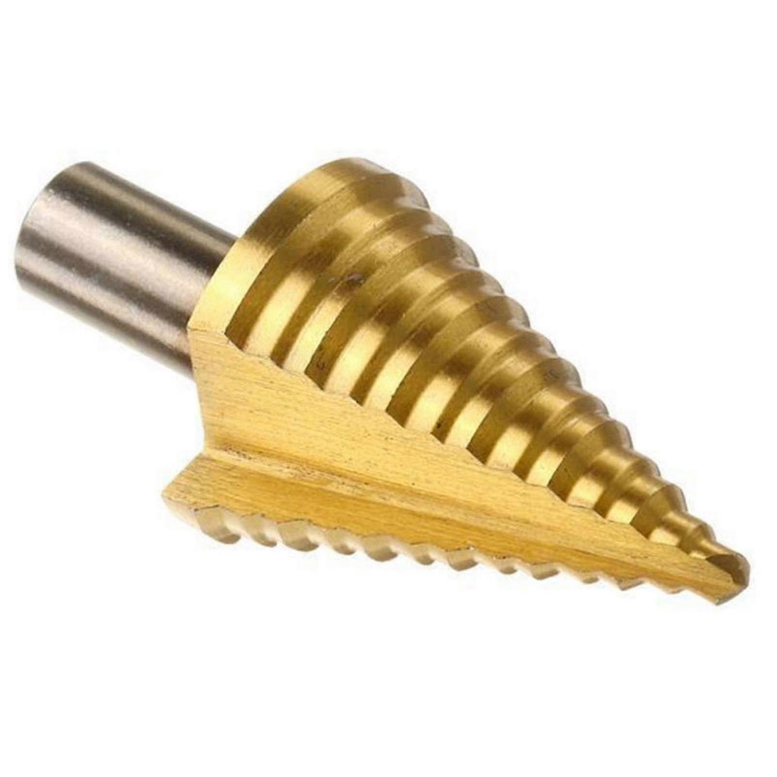 Straight Groove Step Drill Multipurpose Titanium Coated Step Cone Hole Cutter