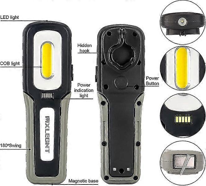 Cob Work Light: Rechargeable Led Cordless Magnetic Inspection Flashlights Workli