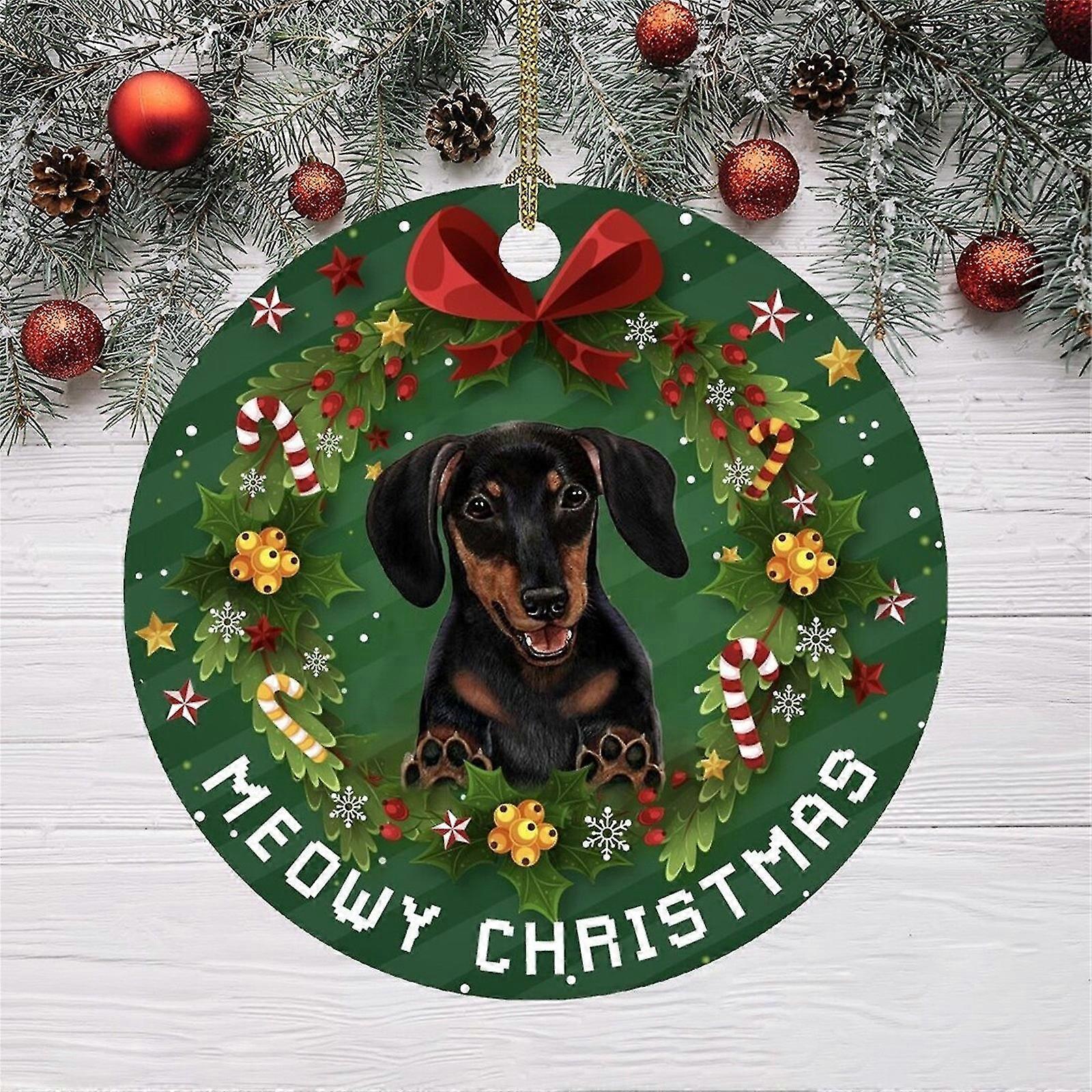 عيد الميلاد مضحك الديكور عيد الميلاد الكلب نمط قلادة عيد الميلاد شجرة الحلي