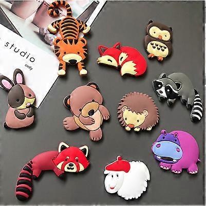 10pcs Animal Theme Fridge Magnets Cartoon Fridge Magnet Stickers (random Style)
