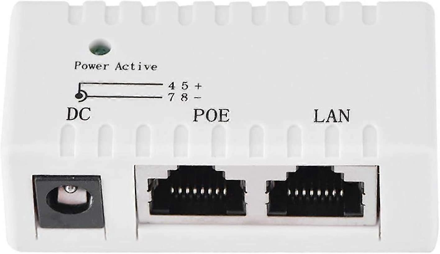 Power over Ethernet Injektor Adapter für Poe Splitter für Lan Netzwerk (weiß)