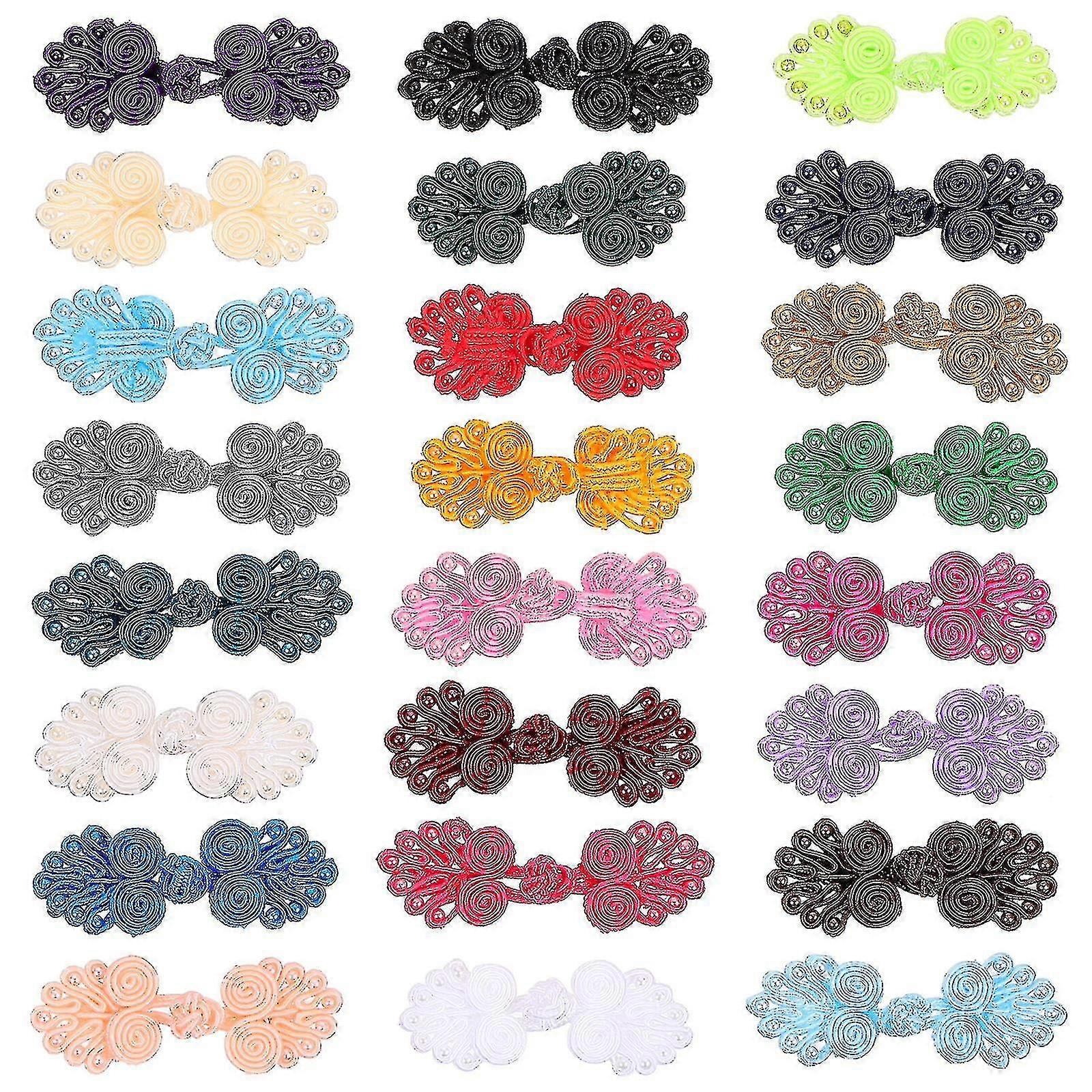 25 Pcs Pretty Chinese Closure Knot Buttons Retro Style Cheongsam Sewing Fastener