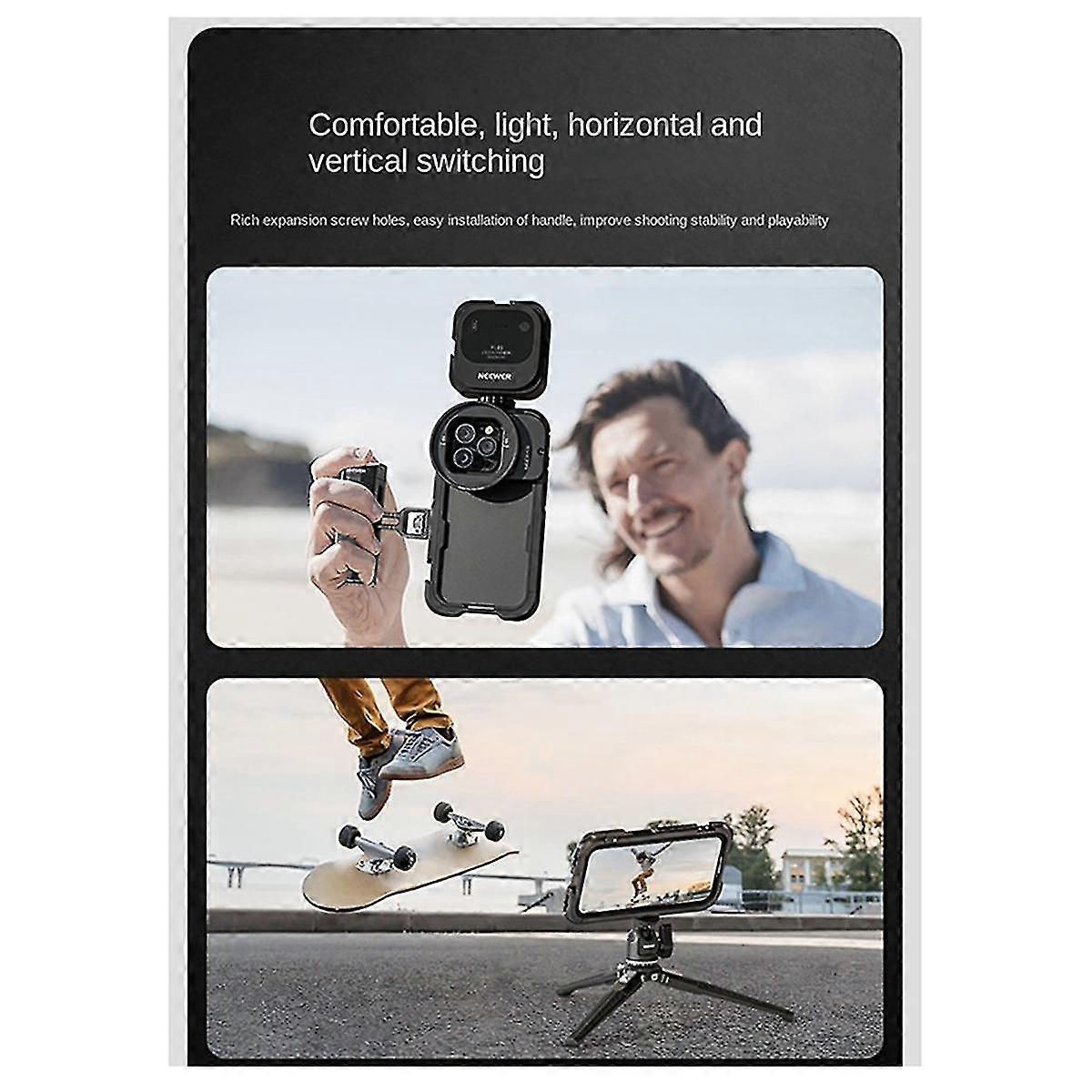 Phone Rabbit Cage Video Rig For 15 Pro Max With Snap On 67mm Filter Adapter Aluminum Case For Video Recording