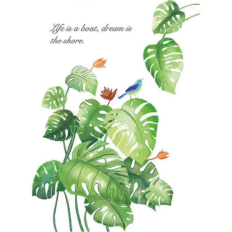 1pc Palm Leaf Wall Decal Monstera Leaves