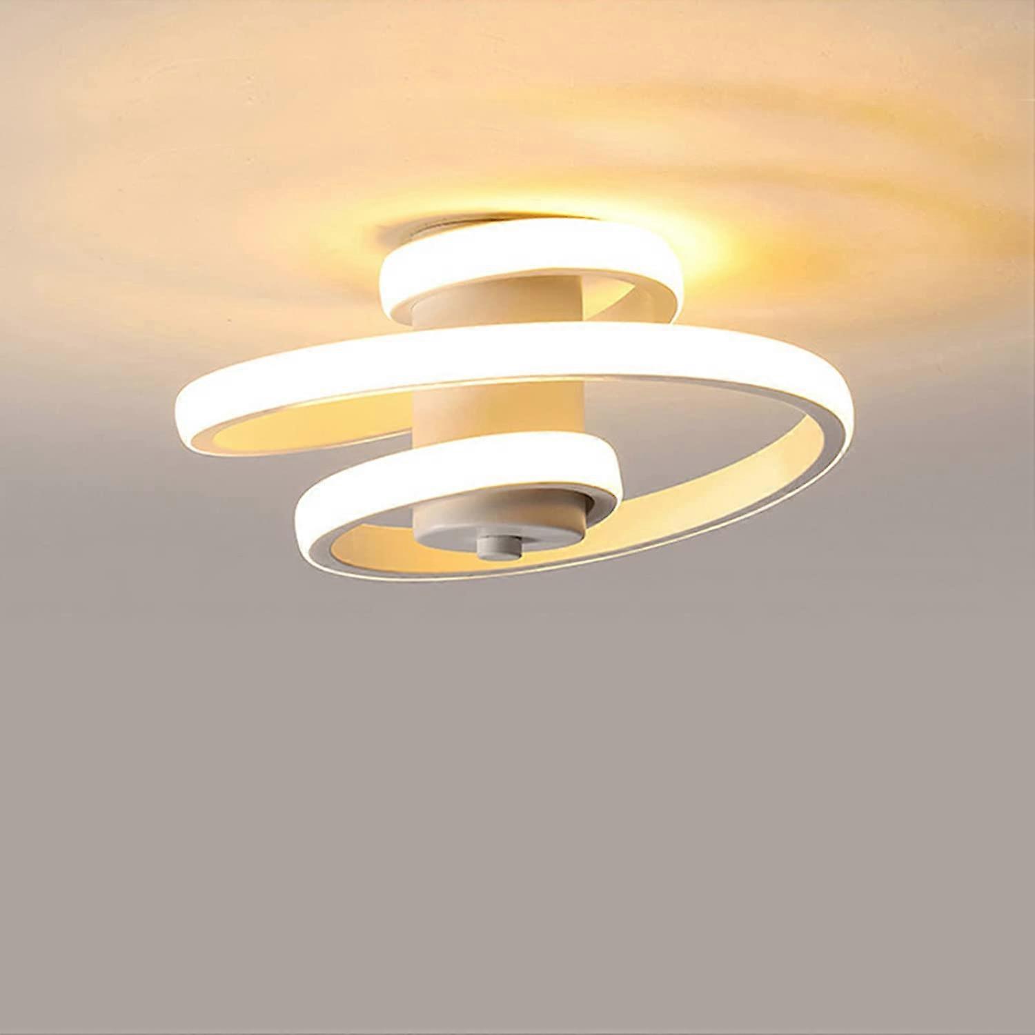 Modern LED Ceiling Lights,18W Creative Spiral Ceiling Light,Warm White