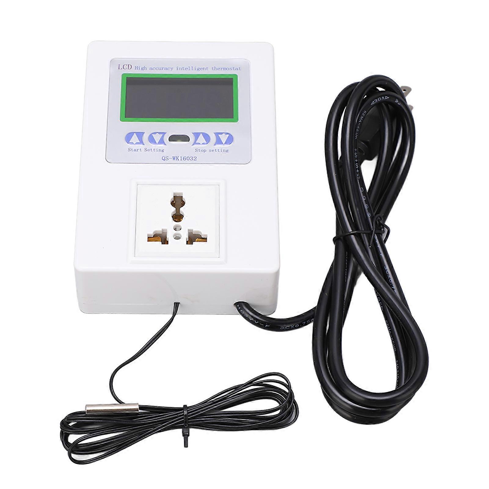 Temperature Controller Automatic Intelligent LED Large Screen Digital Display Thermostat 110?240V US Plug