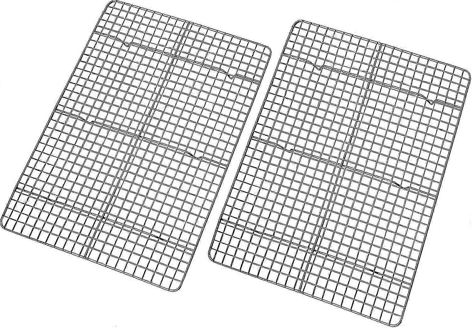 Stainless Steel Grid Cooling Rack For Baking Grill Grid Wire Rack - 2 Pieces